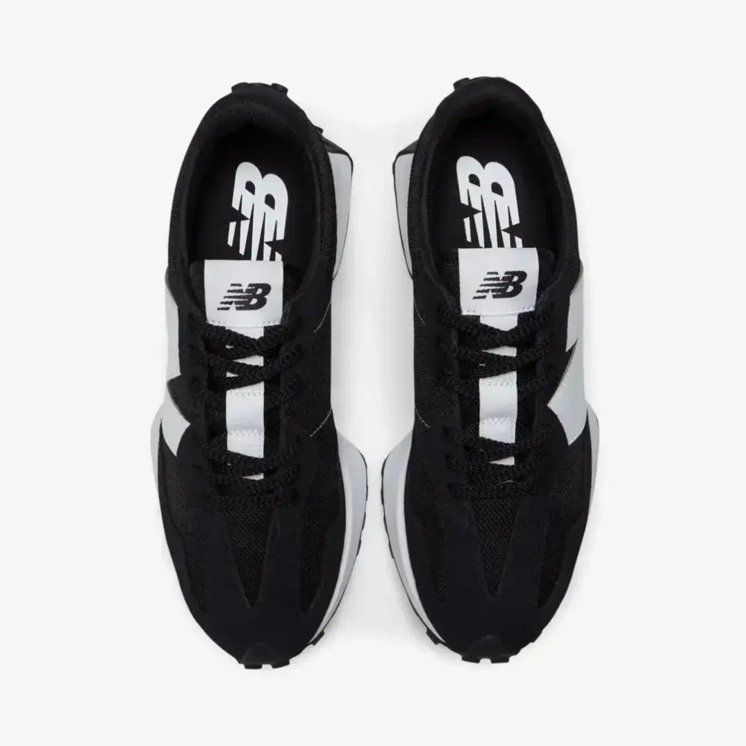 327 Unisex Spor Ayakkabı Beyaz/Siyah - 4