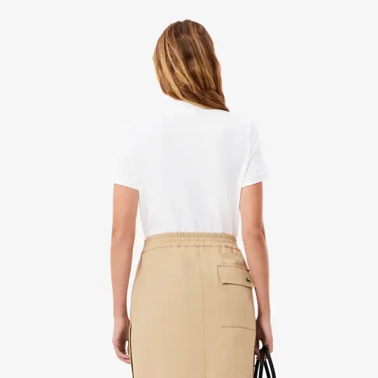 Classic Fit L1212 Kadın Polo Beyaz - 4