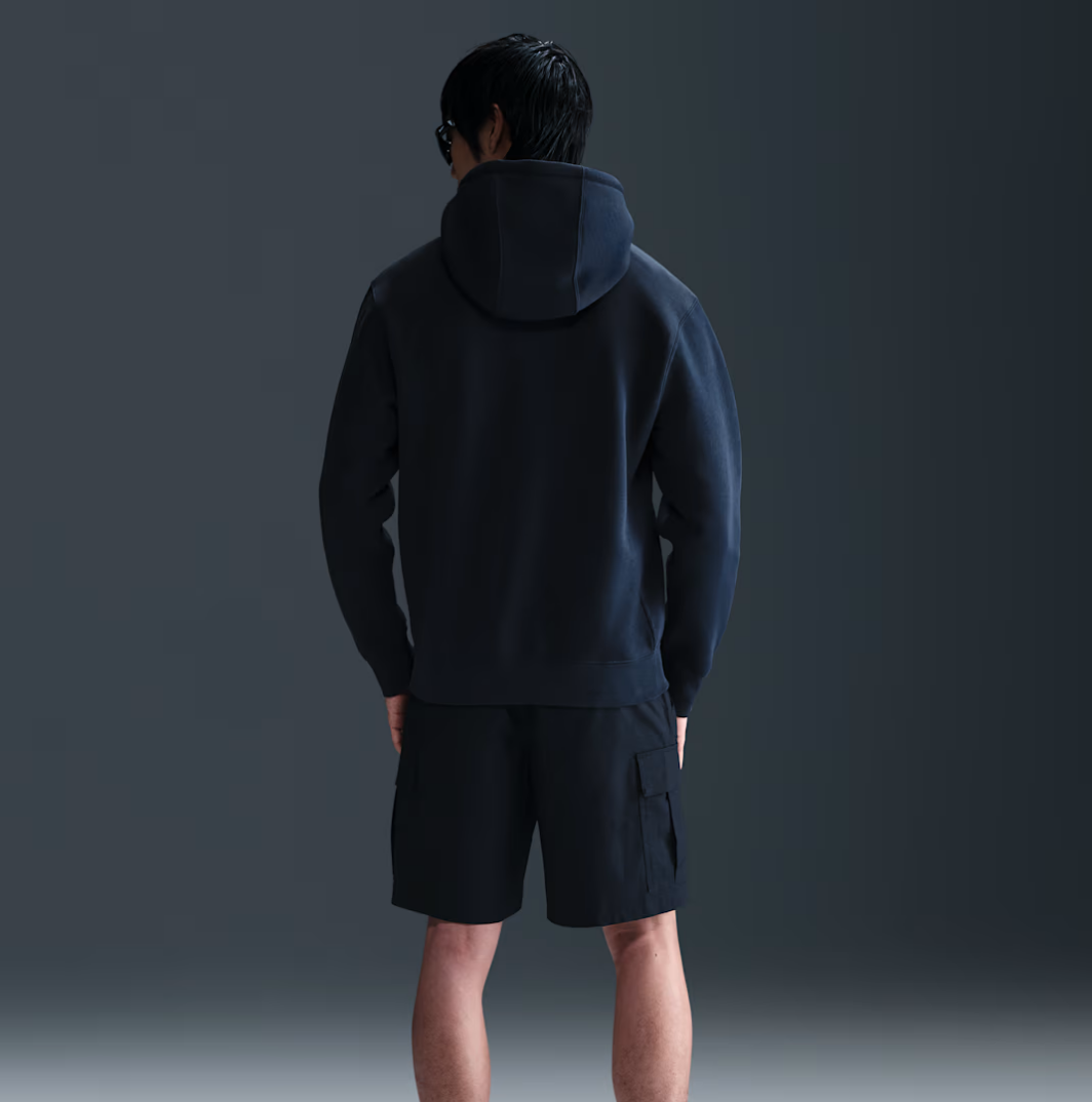 Club Fleece Full-Zip Kapüşonlu Üst Lacivert - 5