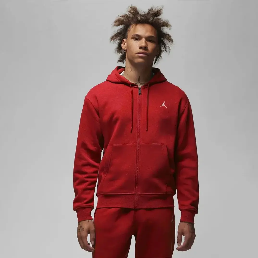 Essentials Tam Boy Fermuarlı Fleece Takım Kırmızı - 2