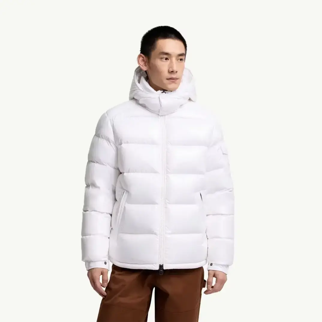 Maya Hooded Short Down Beyaz Mont - 3