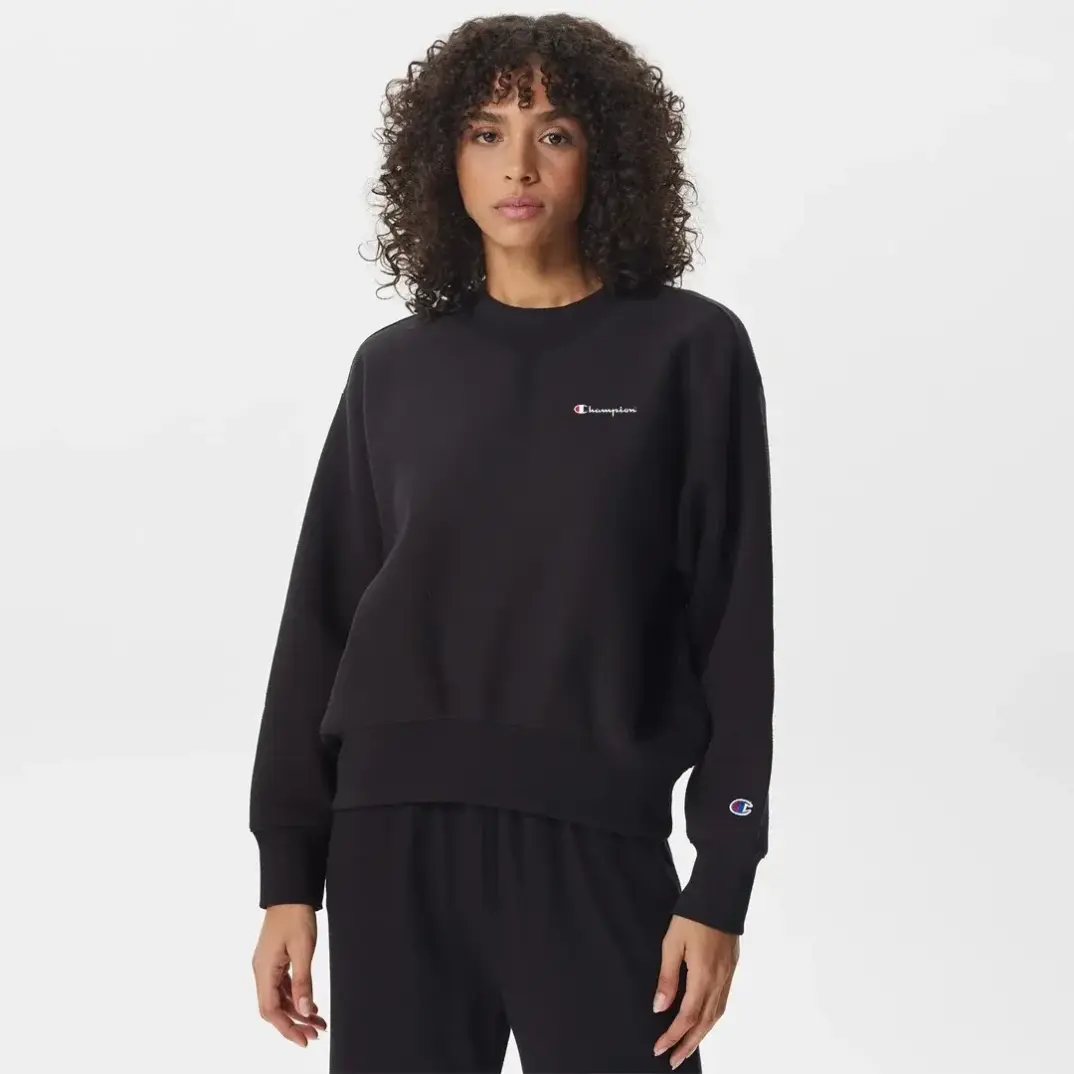 Powerblend Fleece Crew Kadın Sweatshirt Siyah - 1