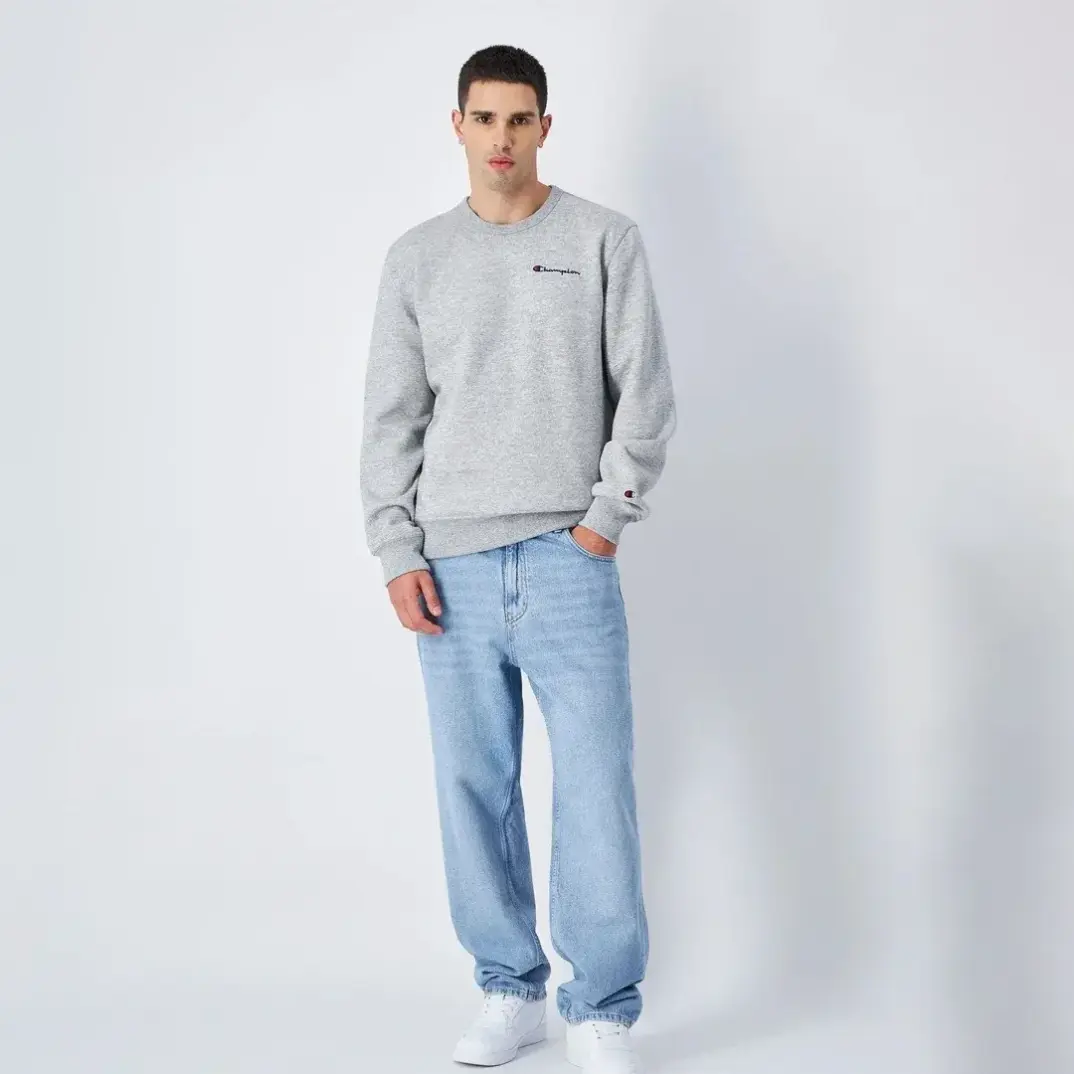 Powerblend Fleece Crew Sweatshirt Gri - 2
