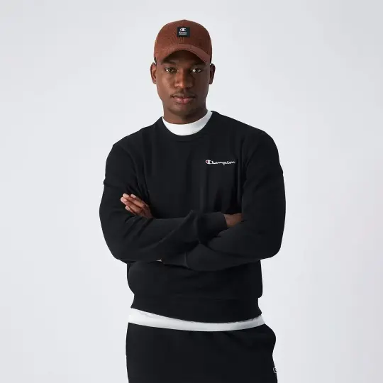 Powerblend Fleece Crew Sweatshirt Siyah