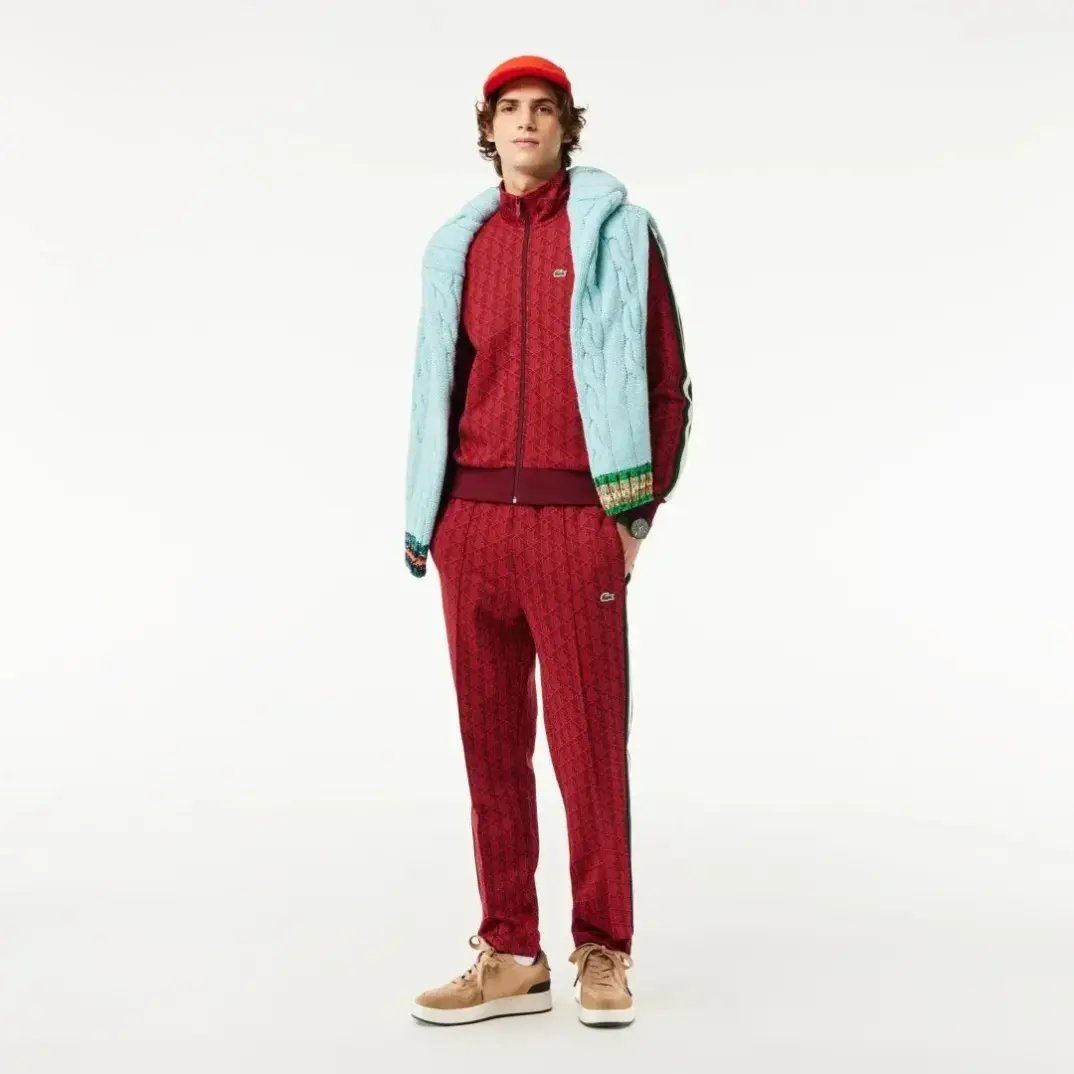 Regular Fit Monogram Sweatshirt Kırmızı - 4