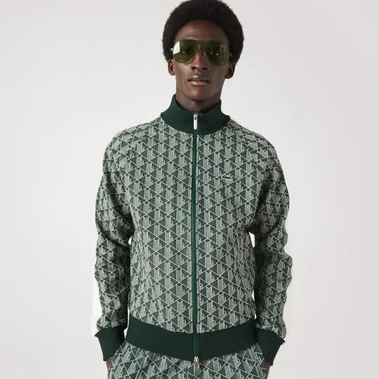 Regular Fit Monogram Sweatshirt Yeşil