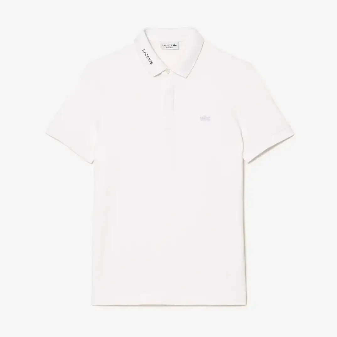 Regular Fit Paris Stretch Piqué Polo T-Shirt Beyaz - 1