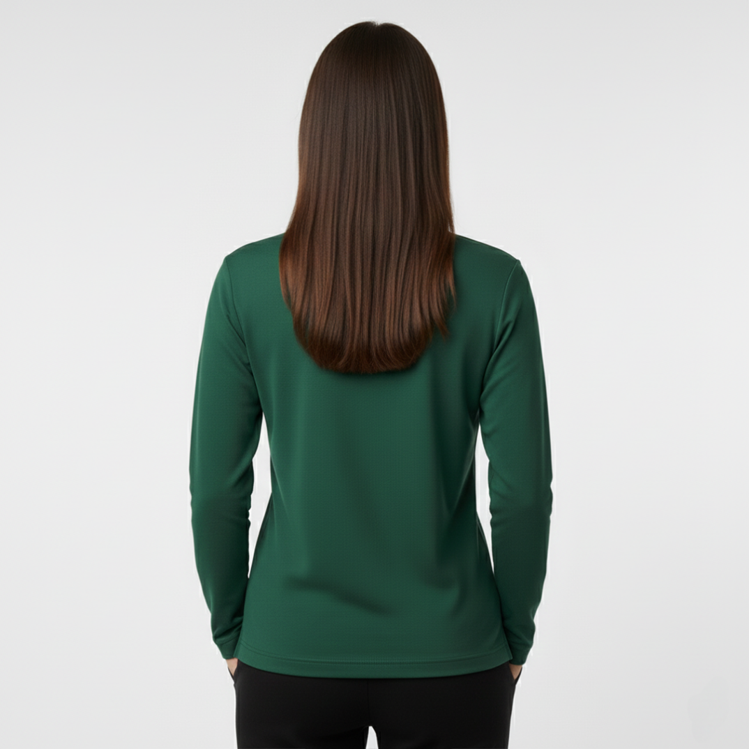 Smooth Uzun Kollu Polo Yaka Kadın Yeşil - 3