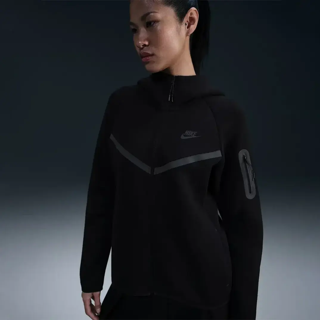Sportswear Tech Fleece Windrunner Kadın Hoodie Siyah - 1