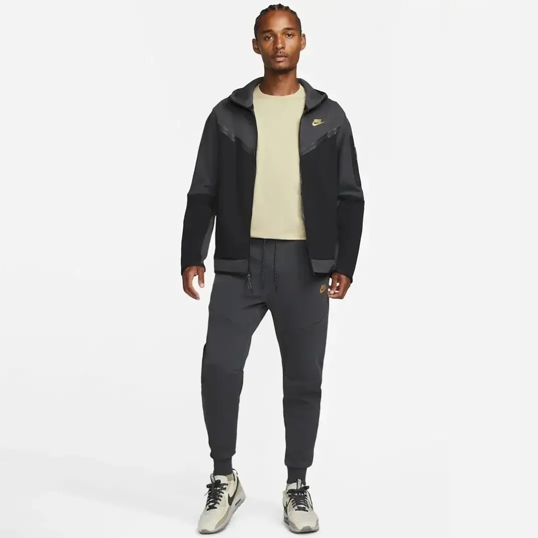 Tech Fleece Joggers Siyah Antrasit Gold - 2