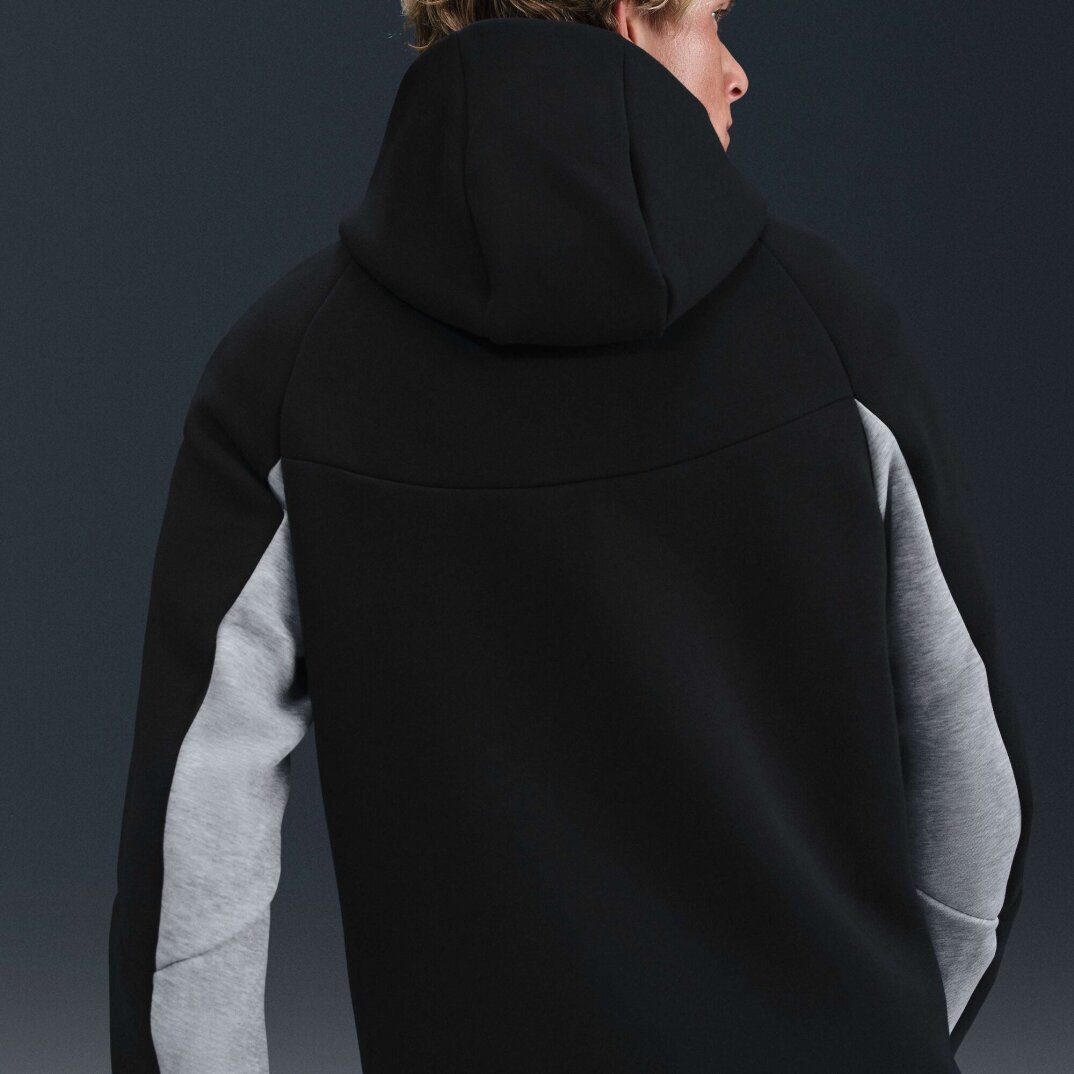 Tech Full-Zip Windrunner Hoodie Dark Grey Heather Black - 2